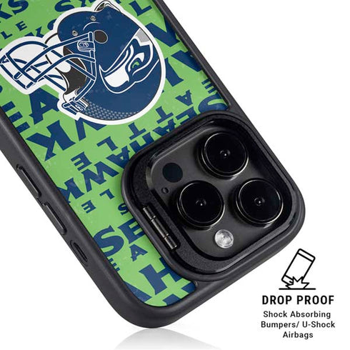 NFL Seattle Seahawks - Blast Green iPhone 16 Pro Kickstand Case